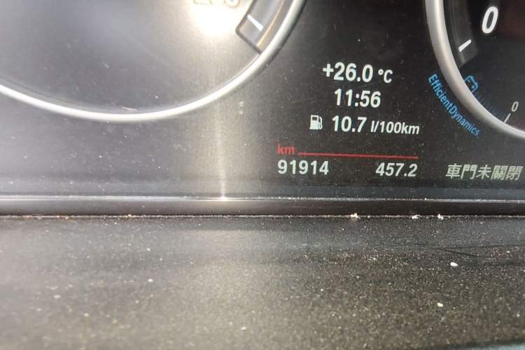 Used BMW 5 Series 2014 525Li Leading Model Odometer Close Up