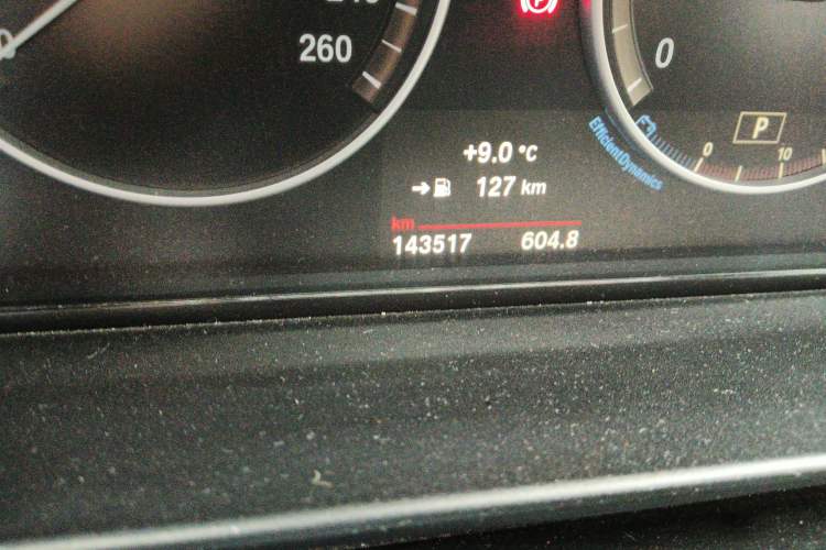 Used BMW 5 Series 2014 525Li Leading Model Odometer Close Up