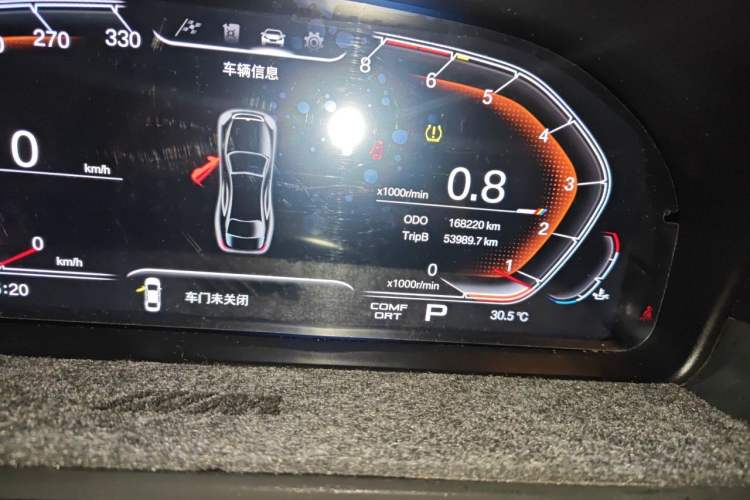 Used BMW 5 Series 2014 525Li Leading Model Odometer Close Up