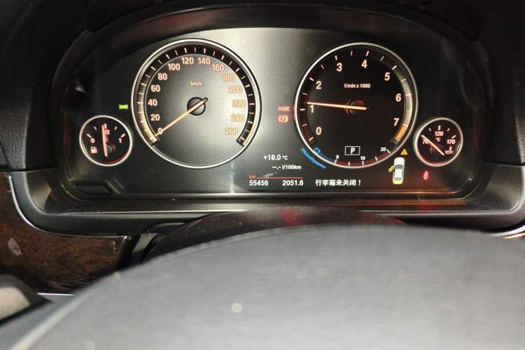 Used BMW 5 Series 2014 525Li Leading Model Odometer Close Up