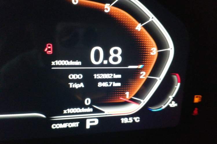 Used BMW 5 Series 2014 525Li Leading Model Odometer Close Up