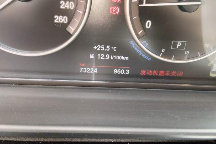 Used BMW 5 Series 2014 520Li Elegant Model Odometer Close Up