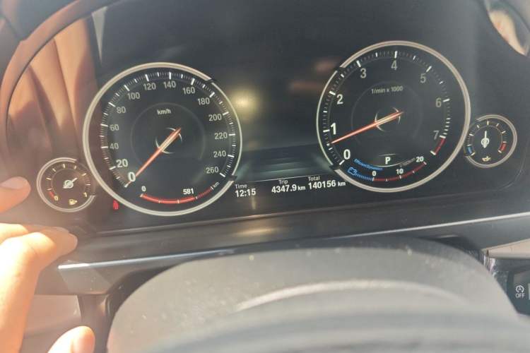 Used BMW 5 Series  Odometer Close Up