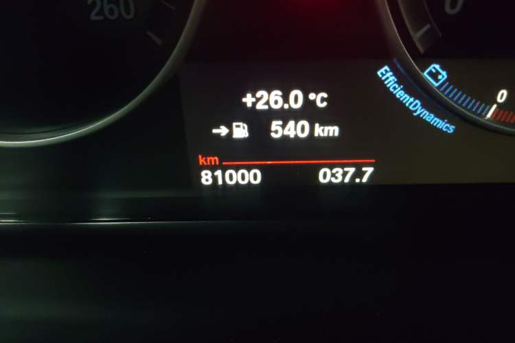 Used BMW 5 Series 2015 520i Elegant Edition Odometer Close Up