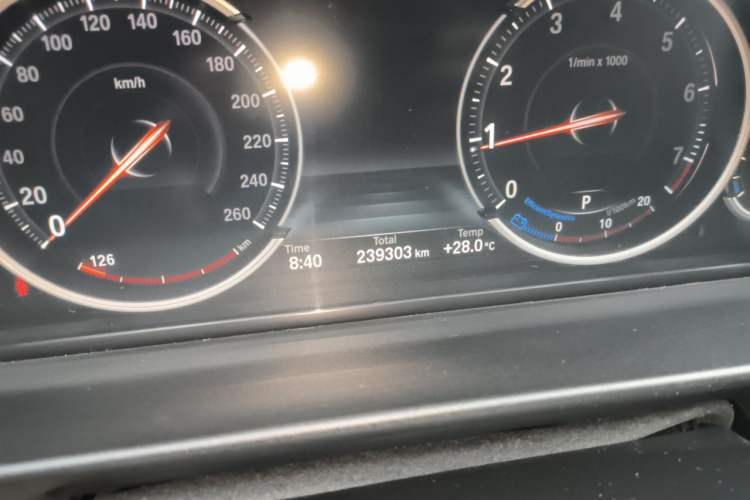 Used BMW 5 Series 2017 525Li Luxury Design Package Odometer Close Up