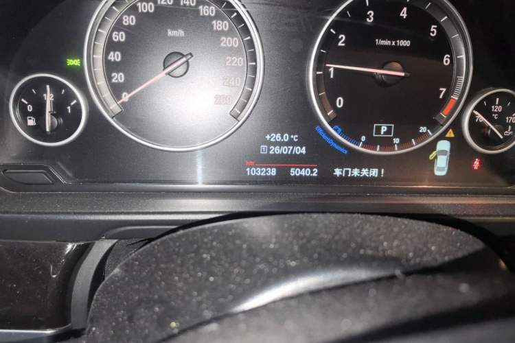 Used BMW 5 Series 2017 525Li Leading Model Odometer Close Up