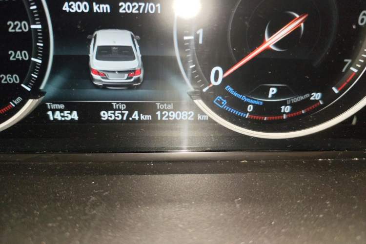 Used BMW 5 Series 2017 525Li Leading Model Odometer Close Up
