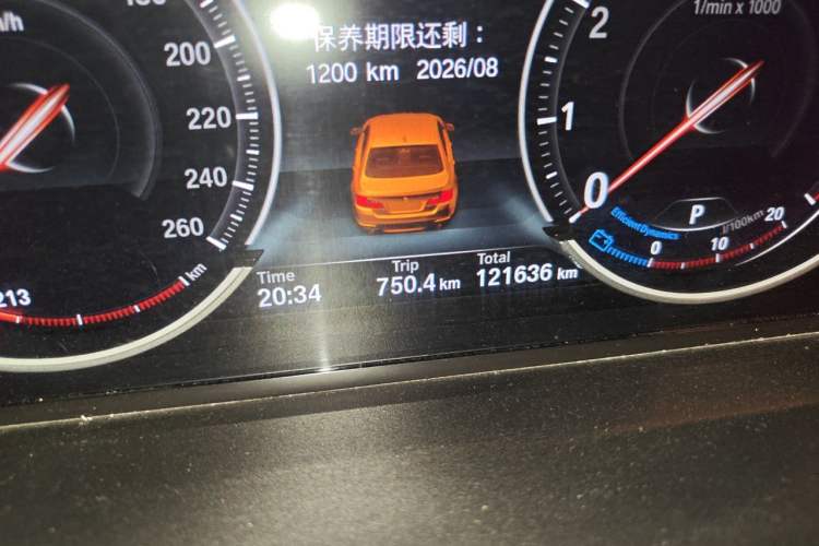 Used BMW 5 Series 2017 525Li Leading Model Odometer Close Up