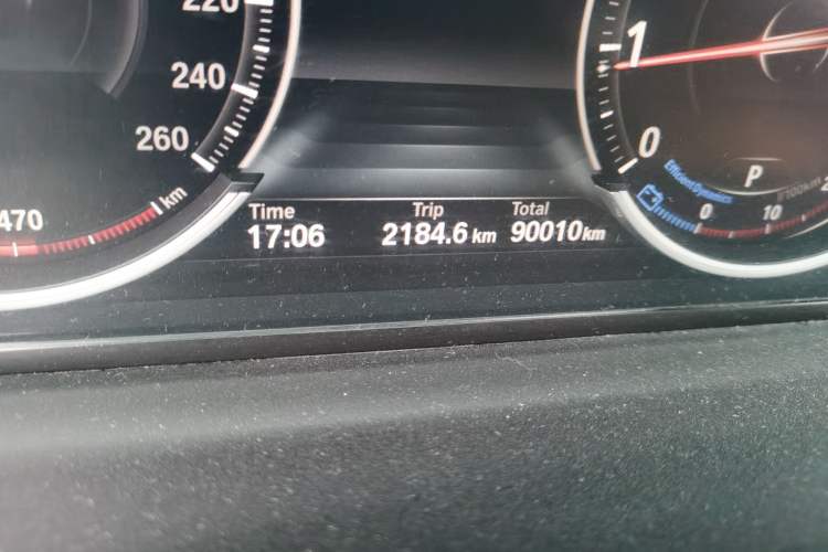 Used BMW 5 Series 2017 525Li Leading Model Odometer Close Up