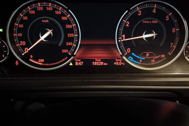 Used BMW 5 Series 2017 525Li Luxury Design Package Odometer Close Up
