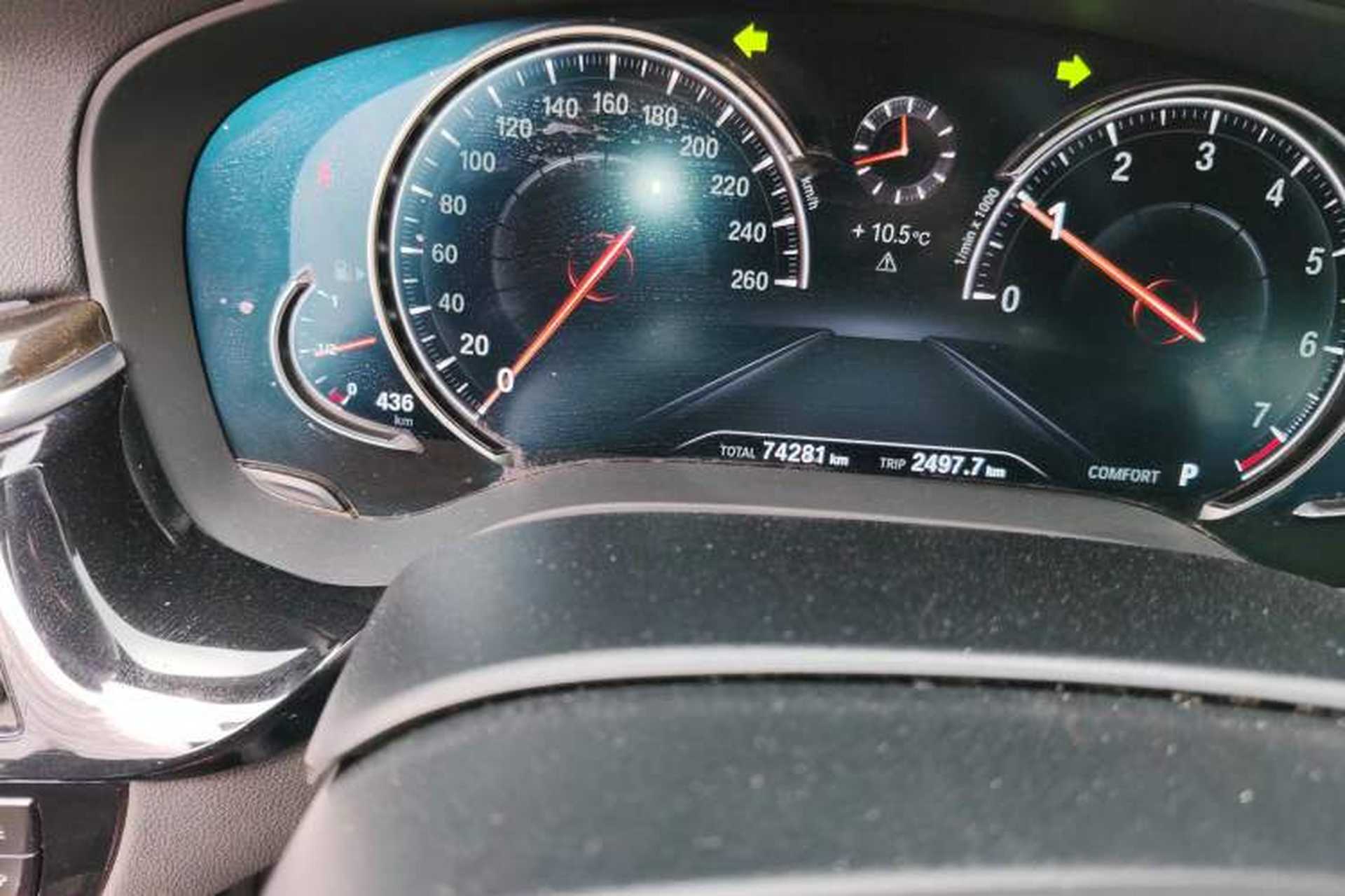 Used BMW 5 Series 2018 530Li Leading Model M Sport Package Odometer Close Up