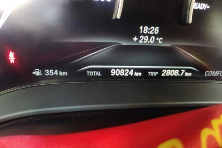 Used BMW 5 Series 2018 528Li Launch Special Edition Odometer Close Up