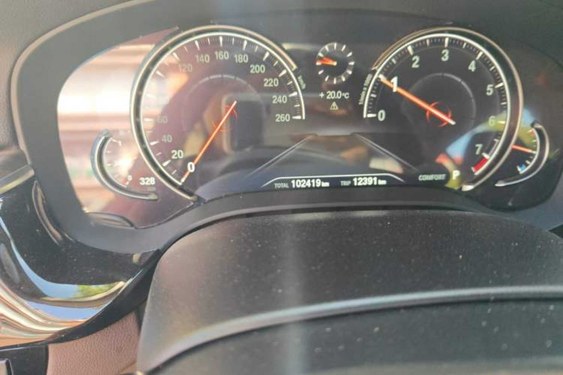 Used BMW 5 Series 2018 Facelifted 530Li xDrive Luxury Package Odometer Close Up