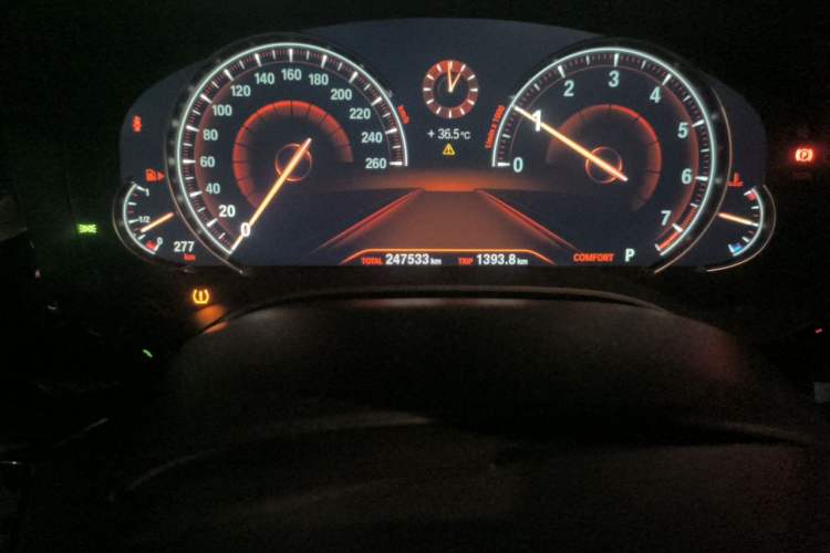 Used BMW 5 Series 2018 530Li Leading Model M Sport Package Odometer Close Up