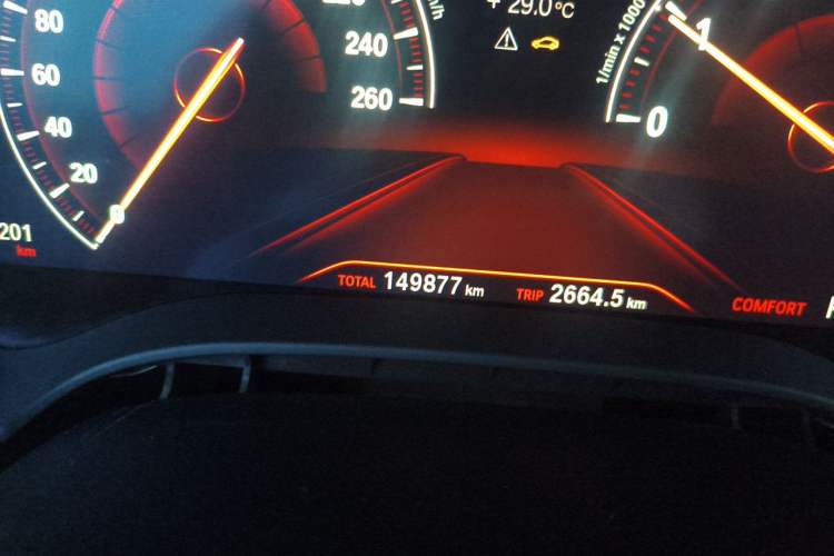 Used BMW 5 Series 2018 525Li Luxury Package Odometer Close Up