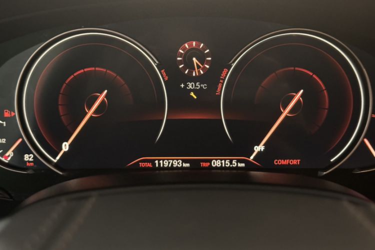 Used BMW 5 Series 2018 530Li Leading Model M Sport Package Odometer Close Up