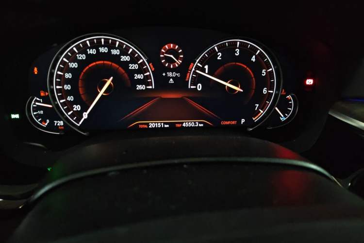Used BMW 5 Series 2018 530Li Leading Edition Luxury Package Odometer Close Up