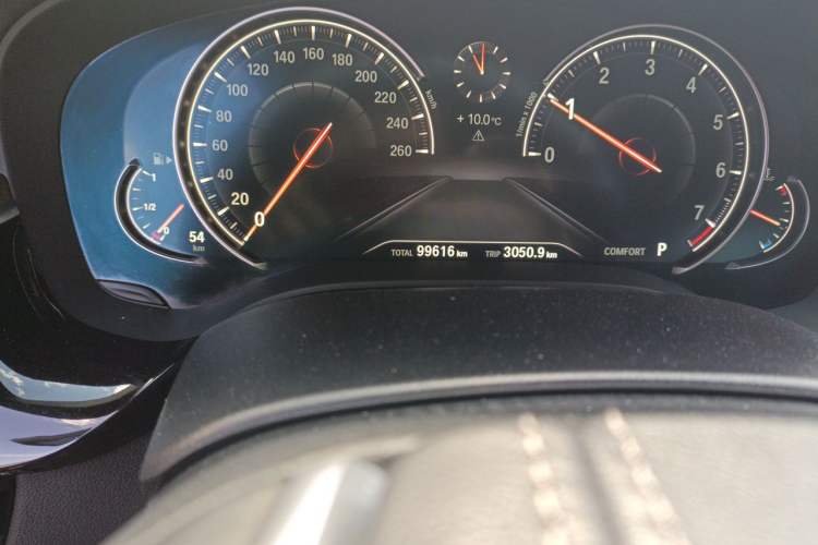 Used BMW 5 Series 2018 525Li M Sport Package Odometer Close Up