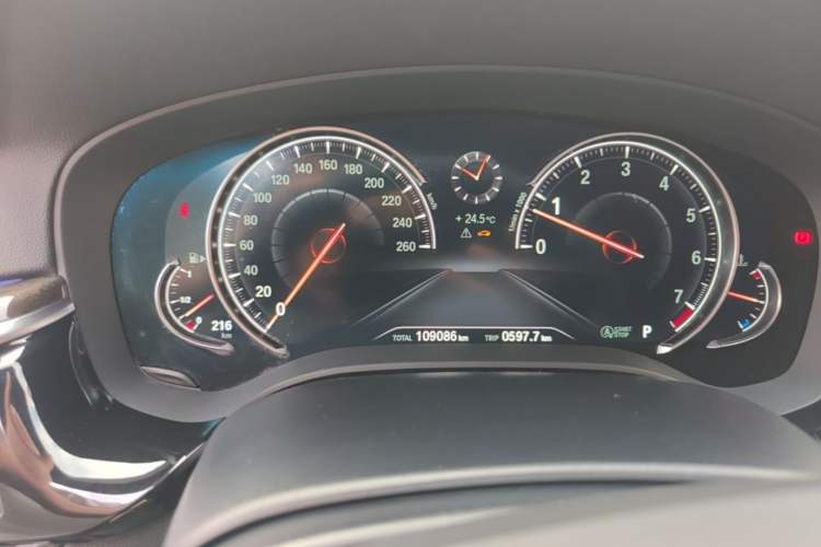 Used BMW 5 Series 2018 525Li M Sport Package Odometer Close Up