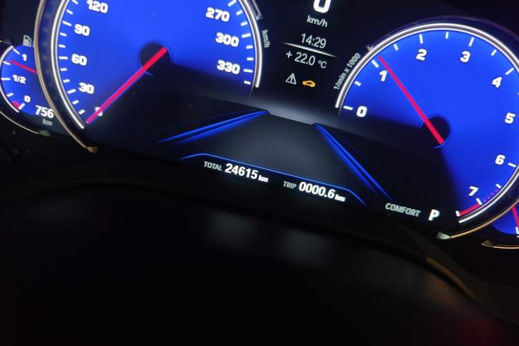 Used BMW 5 Series 2018 Restyled 530Li Leading Edition M Sport Package Odometer Close Up
