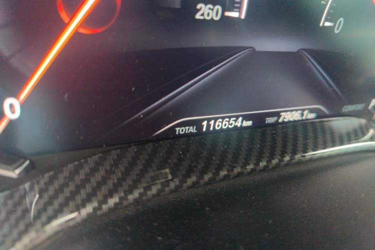 Used BMW 5 Series 2018 530i M Sport Package Odometer Close Up