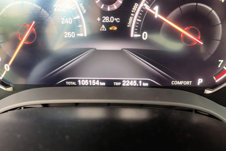 Used BMW 5 Series 2018 525Li Luxury Package Odometer Close Up