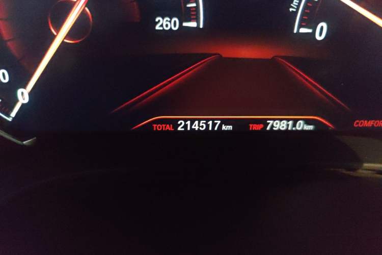 Used BMW 5 Series 2018 525Li M Sport Package Odometer Close Up