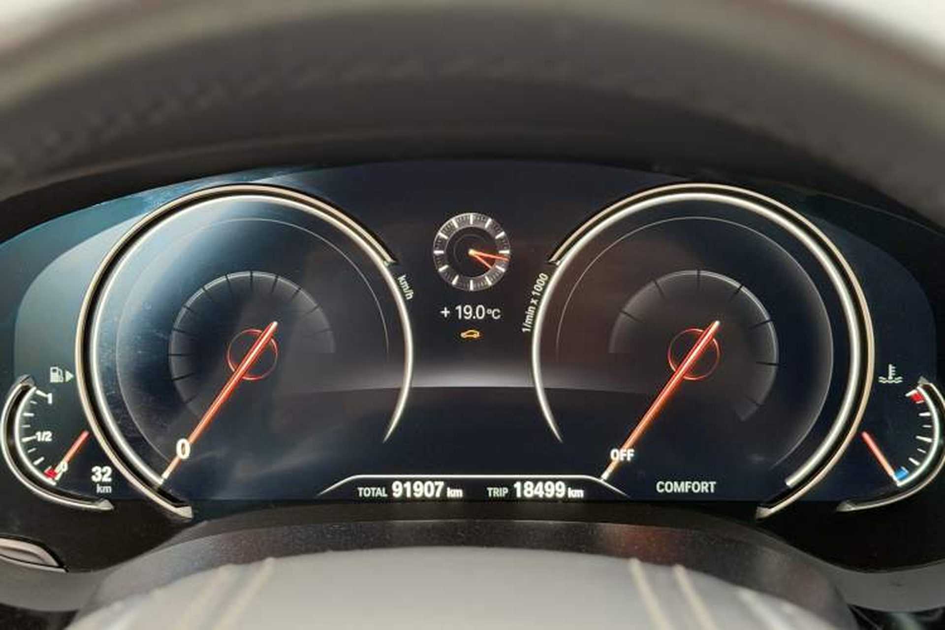 Used BMW 5 Series 2018 530Li Luxury Edition Premium Package Odometer Close Up