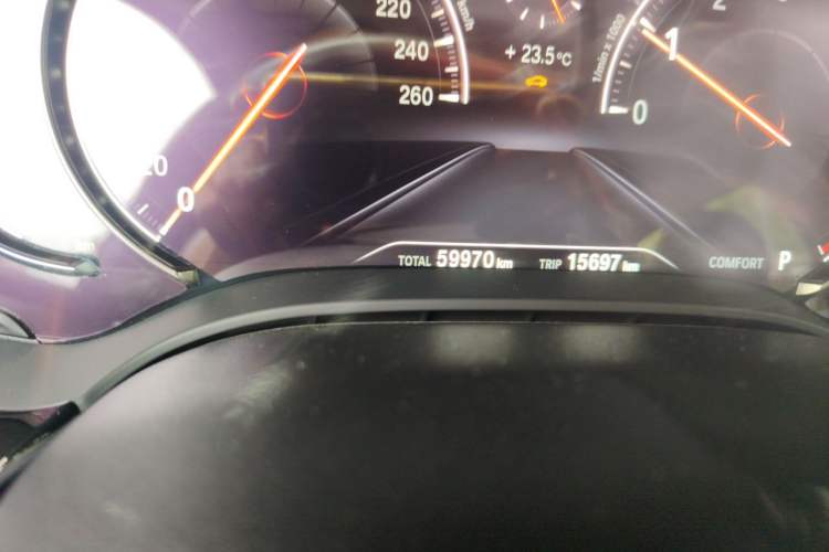 Used BMW 5 Series 2018 530Li Luxury Edition Premium Package Odometer Close Up