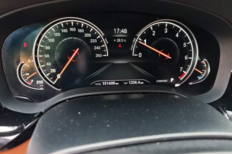 Used BMW 5 Series 2018 530Li Leading Model M Sport Package Odometer Close Up
