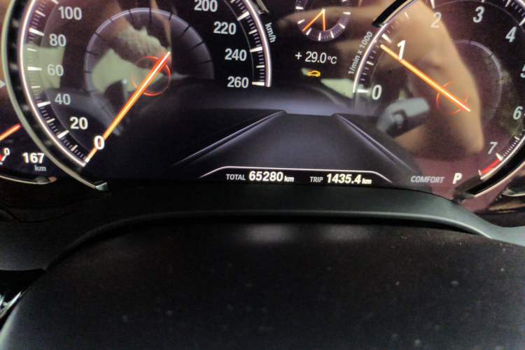 Used BMW 5 Series 2018 Restyled 530Li Leading Edition M Sport Package Odometer Close Up
