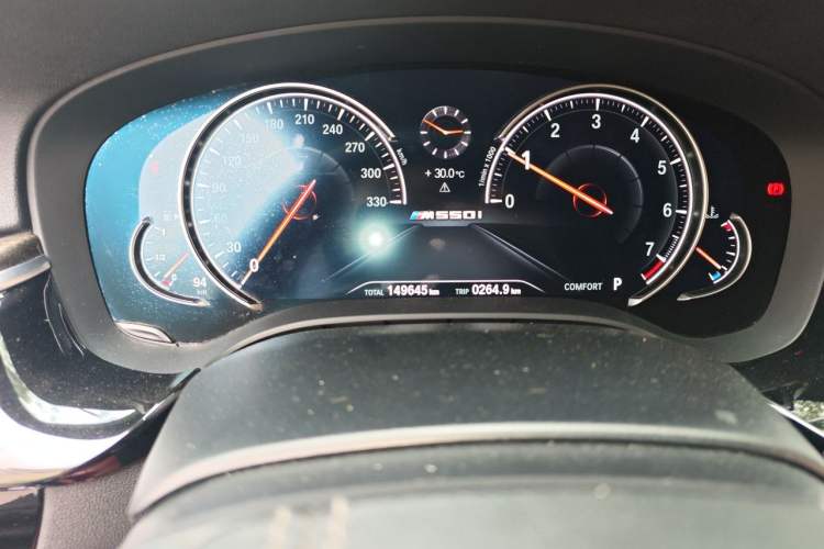 Used BMW 5 Series 2018 Restyled 530Li Leading Edition M Sport Package Odometer Close Up
