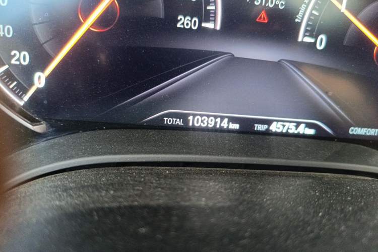 Used BMW 5 Series 2018 Restyled 530Li Leading Edition M Sport Package Odometer Close Up