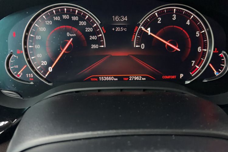 Used BMW 5 Series 2018 Facelifted 530Li Luxury Edition Premium Package Odometer Close Up