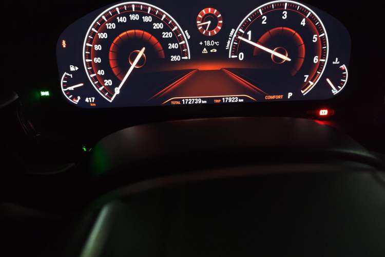Used BMW 5 Series 2018 525Li Luxury Package Odometer Close Up