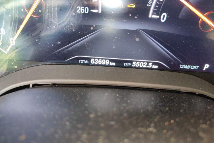 Used BMW 5 Series 2018 525Li Luxury Package Odometer Close Up