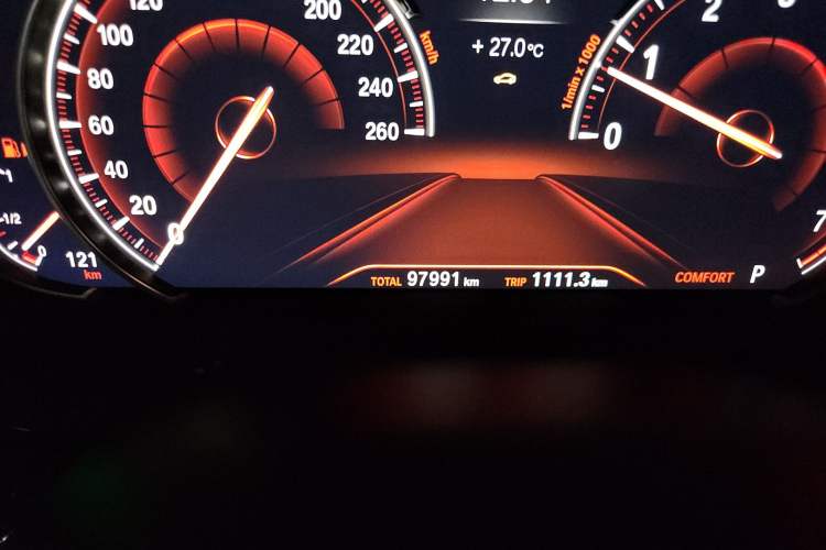 Used BMW 5 Series 2018 525Li M Sport Package Odometer Close Up