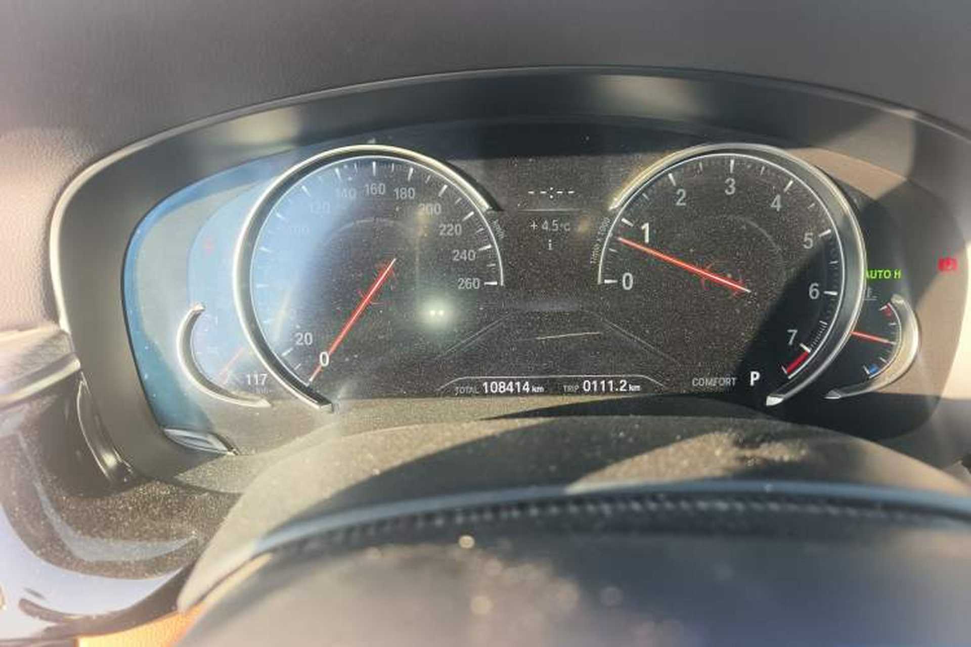 Used BMW 5 Series 2018 525i M Sport Package Odometer Close Up