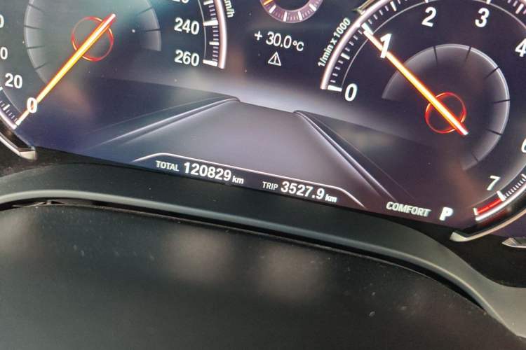 Used BMW 5 Series 2018 525Li M Sport Package Odometer Close Up