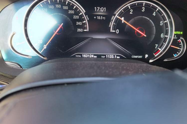 Used BMW 5 Series 2018 530Li xDrive Luxury Package Odometer Close Up