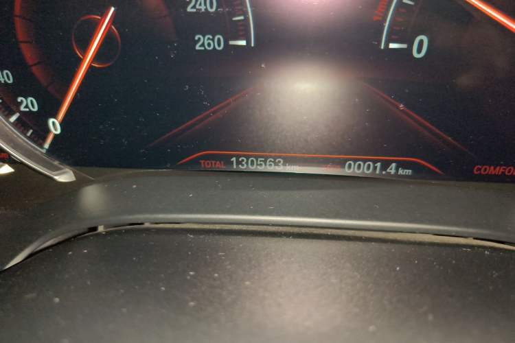 Used BMW 5 Series 2018 525i M Sport Package Odometer Close Up