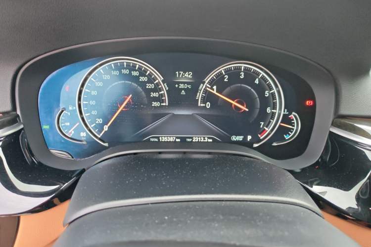 Used BMW 5 Series 2018 530Li Leading Model M Sport Package Odometer Close Up