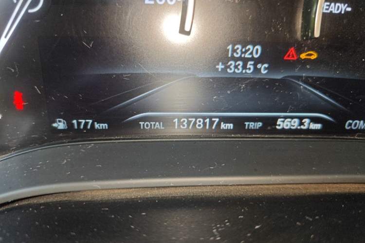 Used BMW 5 Series  Odometer Close Up