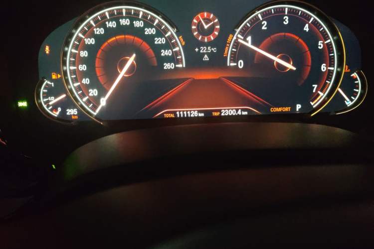 Used BMW 5 Series 2018 530Li Leading Model M Sport Package Odometer Close Up