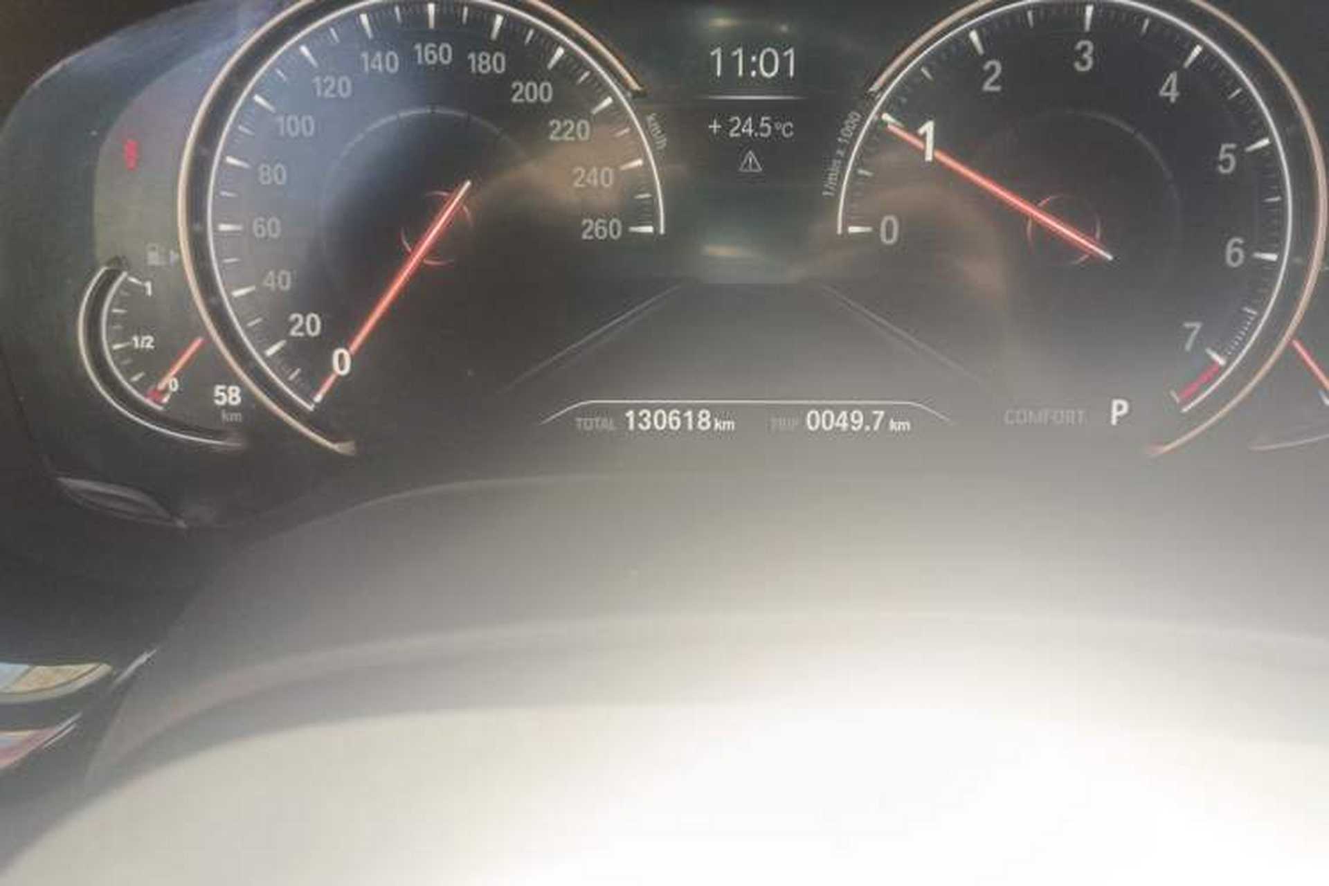 Used BMW 5 Series 2018 525i M Sport Package Odometer Close Up