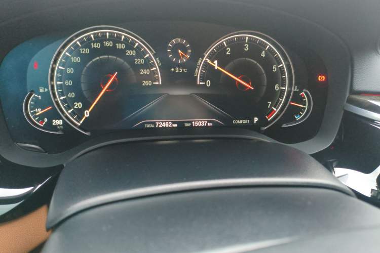 Used BMW 5 Series 2018 530Li Luxury Edition M Sport Package Odometer Close Up