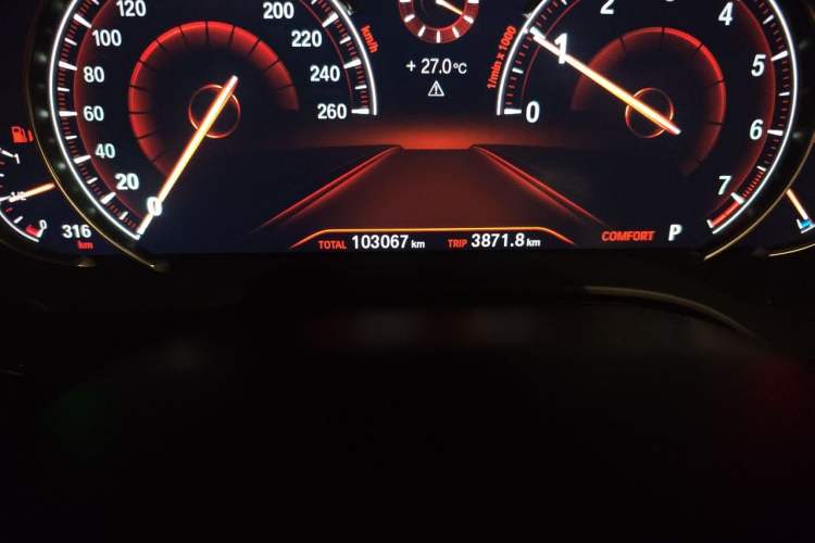 Used BMW 5 Series 2018 525Li Luxury Package Odometer Close Up