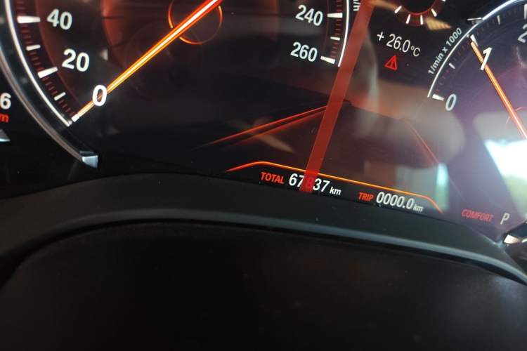 Used BMW 5 Series 2018 530Li Leading Model M Sport Package Odometer Close Up