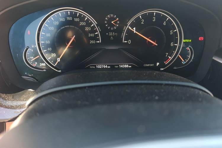 Used BMW 5 Series 2018 530Li Luxury Edition M Sport Package Odometer Close Up