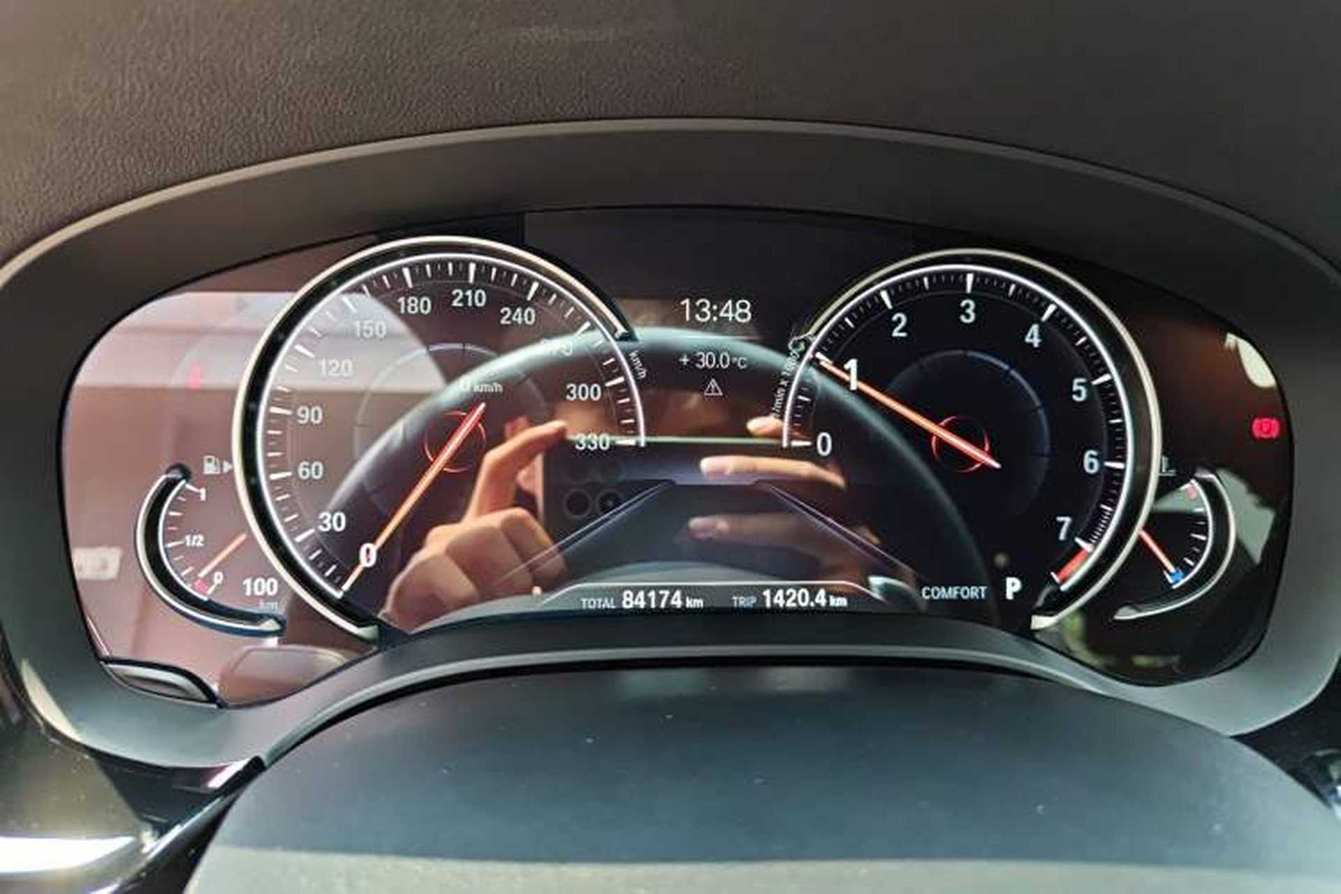 Used BMW 5 Series 2018 530Li Luxury Edition M Sport Package Odometer Close Up